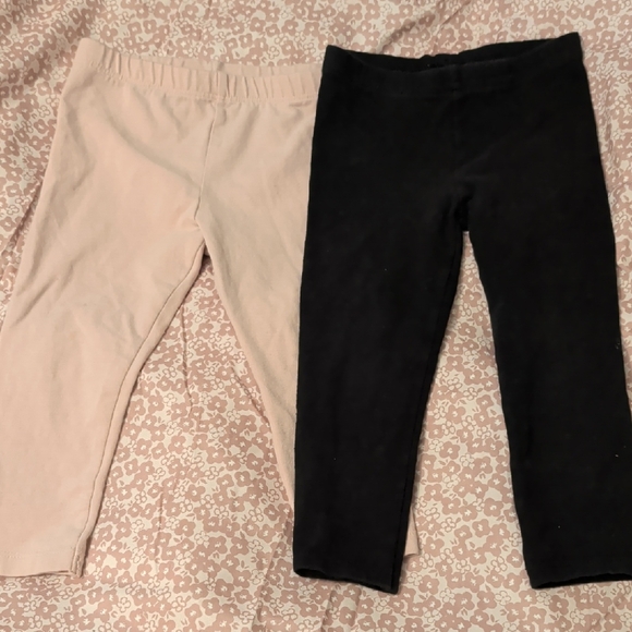 Kids' Black and Pink Leggings - Picture 1 of 2